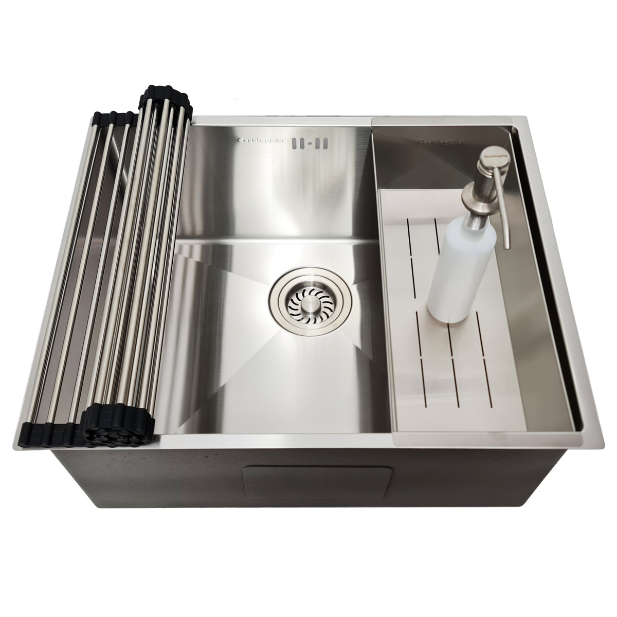 Chiuveta-bucatarie-inox-CookingAid-Hera-Medium-cu-3-accesorii