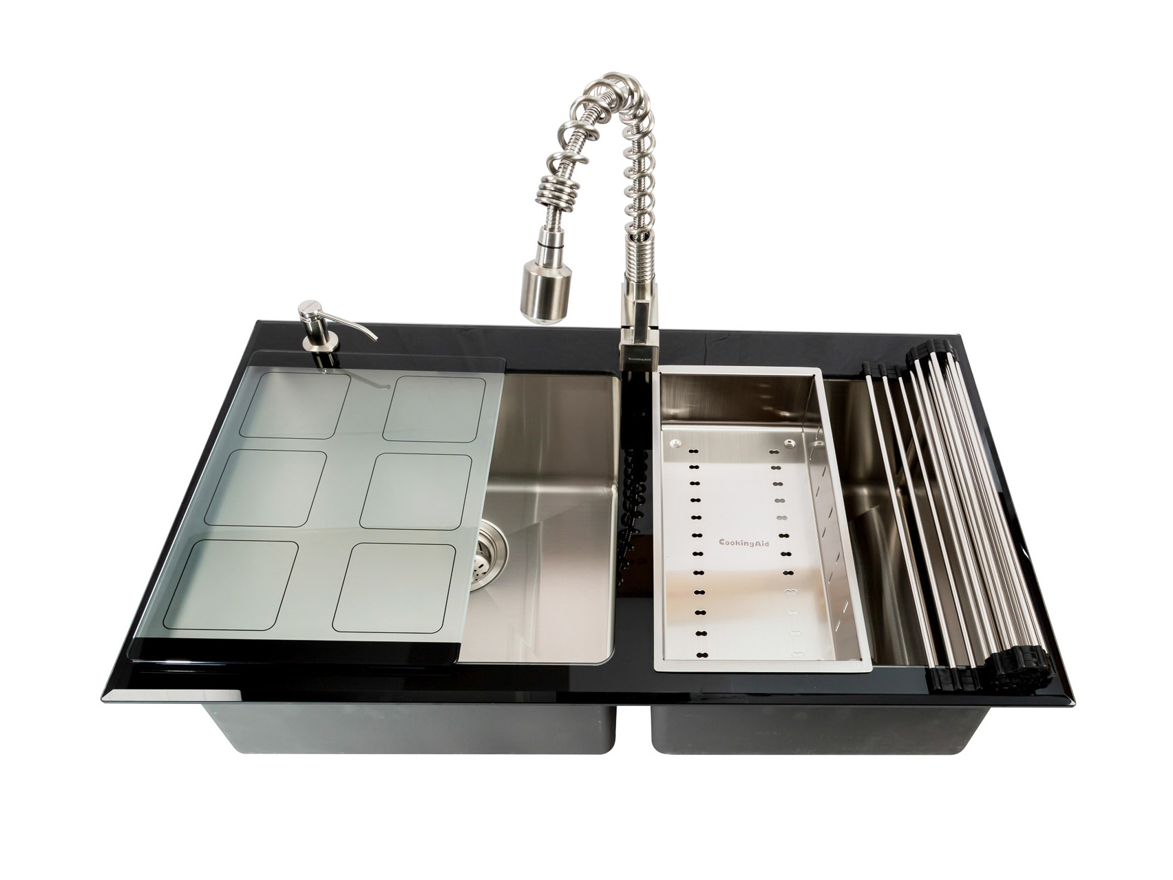 chiuveta-bucatarie-inox-cookingaid-tempered-glass-duo-6
