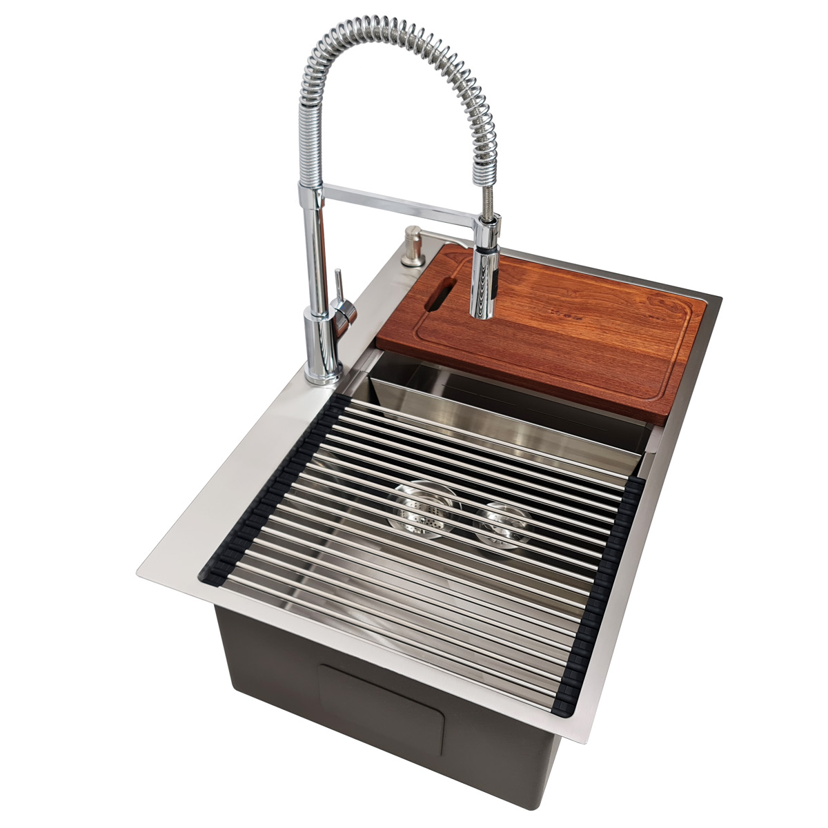 Set-Chiuveta-bucatarie-inox-adanca-CookingAid-Hera-Top-XL-cu-baterie-Line-MN-1021