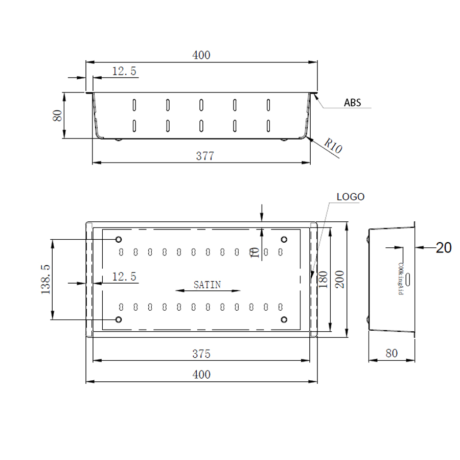 Tavita-Inox-Mica-Scurgere-CookingAid-Pentru-Chiuveta-400x200mm