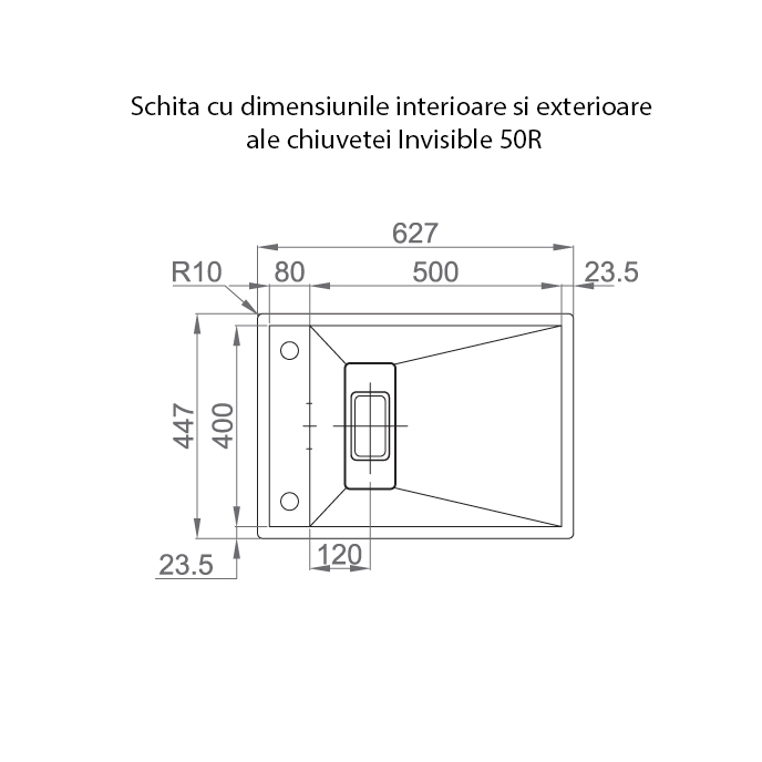 Chiuveta-Bucatarie-CookingAid-Invisible-50R-tehnical-design