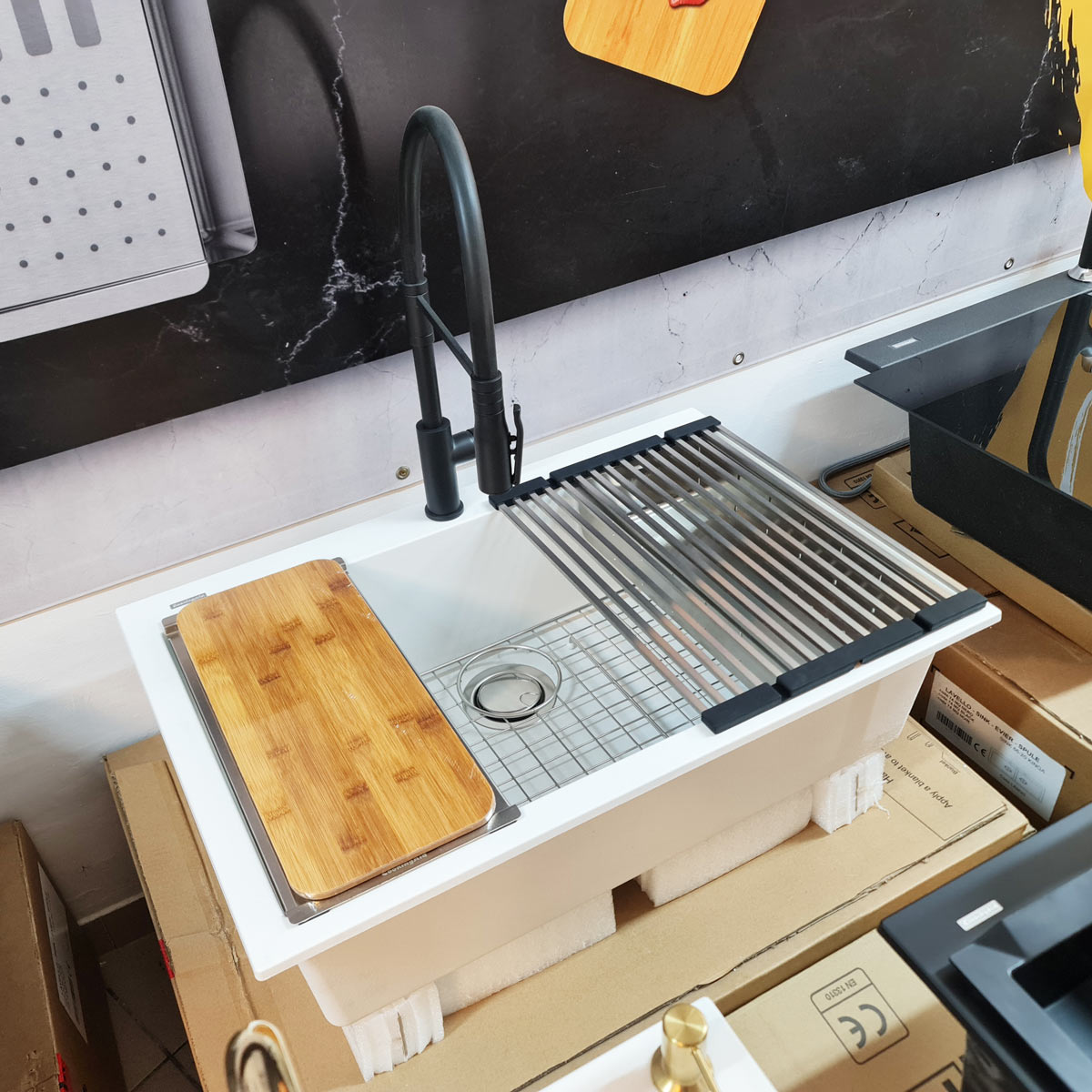 Chiuveta-Bucatarie-Granit-CookingAid-Cube-ON7610-Alba-Polar-White-10