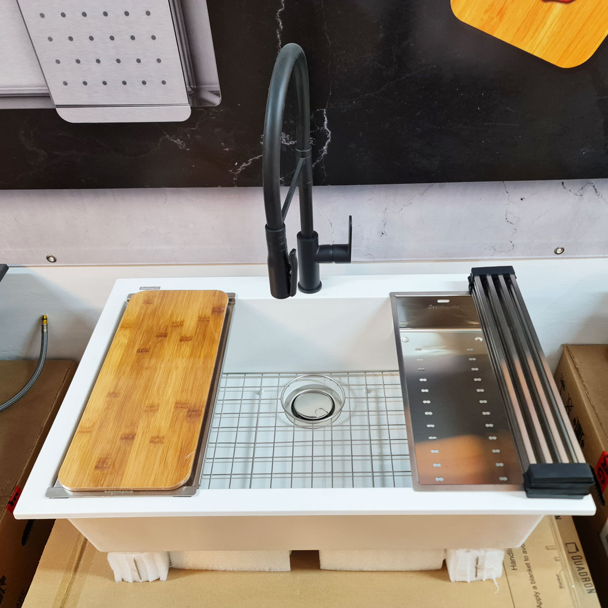 Chiuveta-Bucatarie-Granit-CookingAid-Cube-ON7610-Alba-Polar-White-11