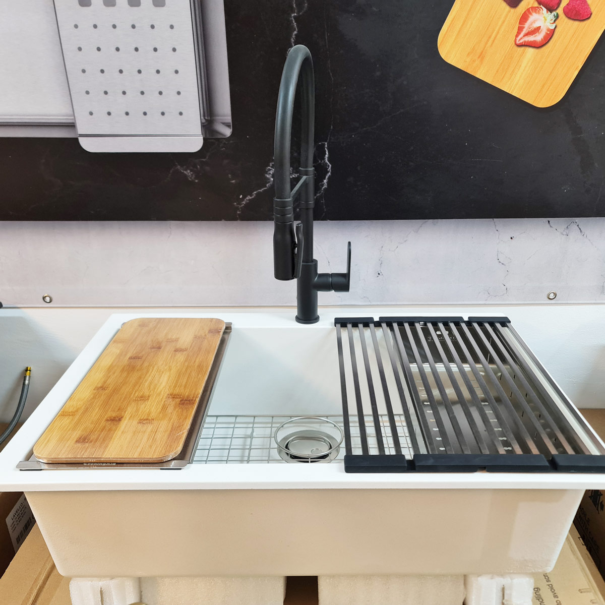 Chiuveta-Bucatarie-Granit-CookingAid-Cube-ON7610-Alba-Polar-White-9