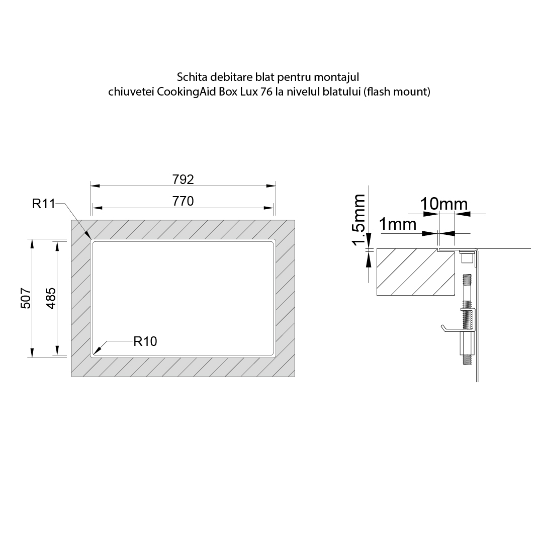 Chiuveta-Bucatarie-inox-CookingAid-Box-Lux-76-schita-montare-la-nivelul-blatului