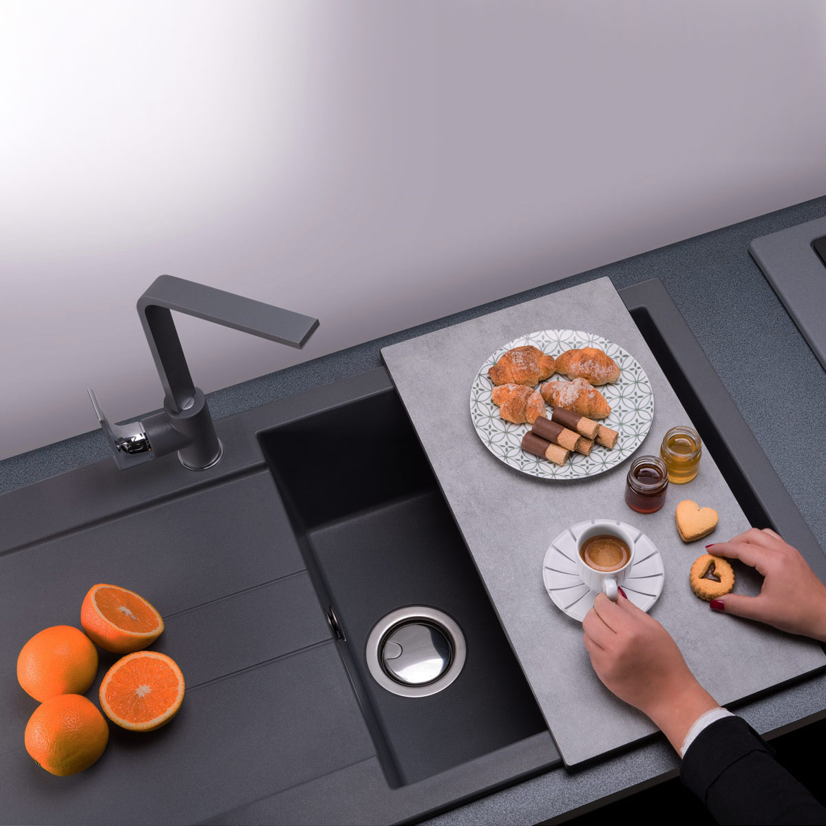 Chiuveta-bucatarie-granit-CookingAid-Amanda-AM9910-black-metal-quartz-2b