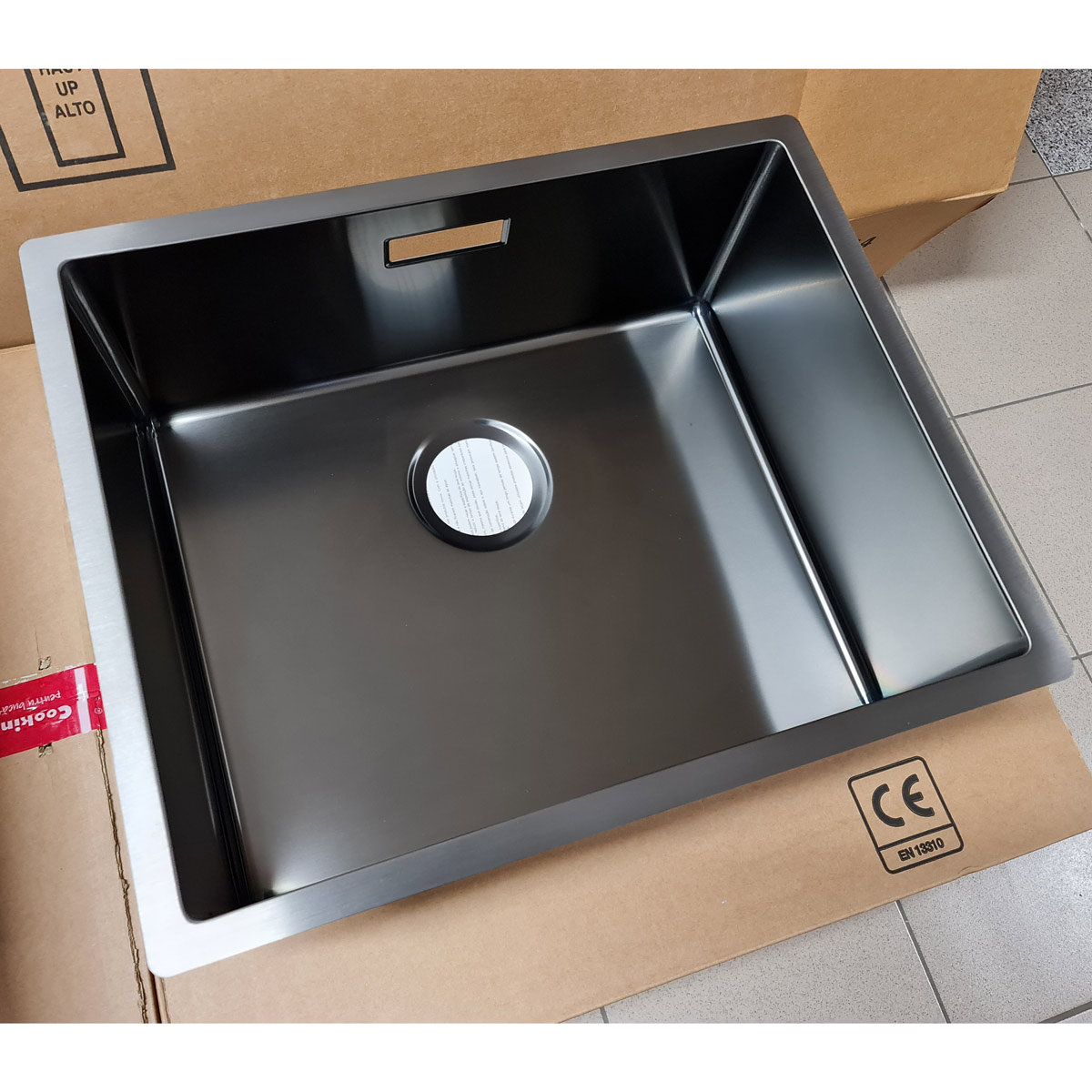 Chiuveta-Bucatarie-Inox-CookingAid-Box-Lux-50-Grey-Strat-PVD-ceramic-gri-1