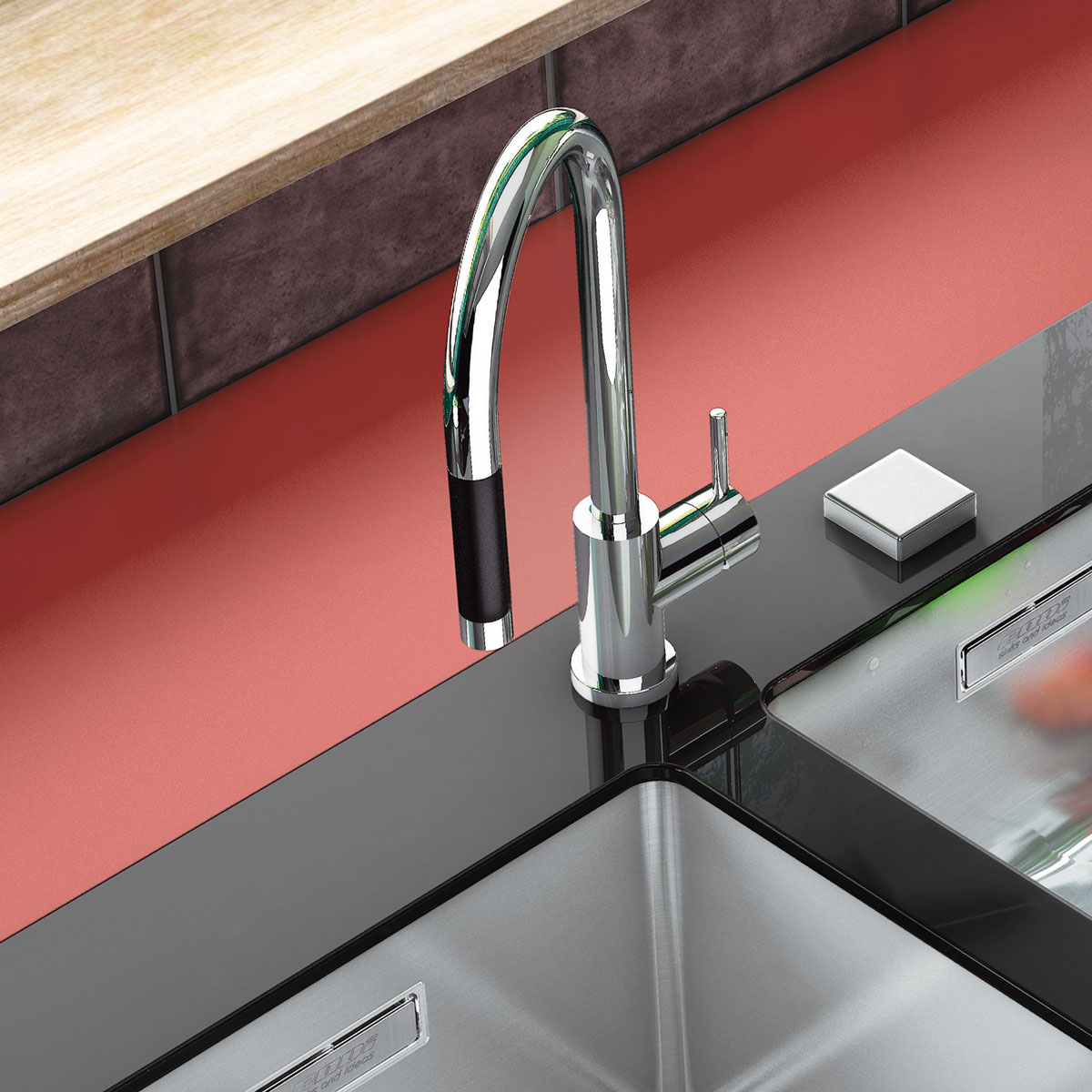 Chiuveta-bucatarie-inox-premium-CookingAid-Tempered-Glass-Duo-cu-baterie-Line-MN-1011-1