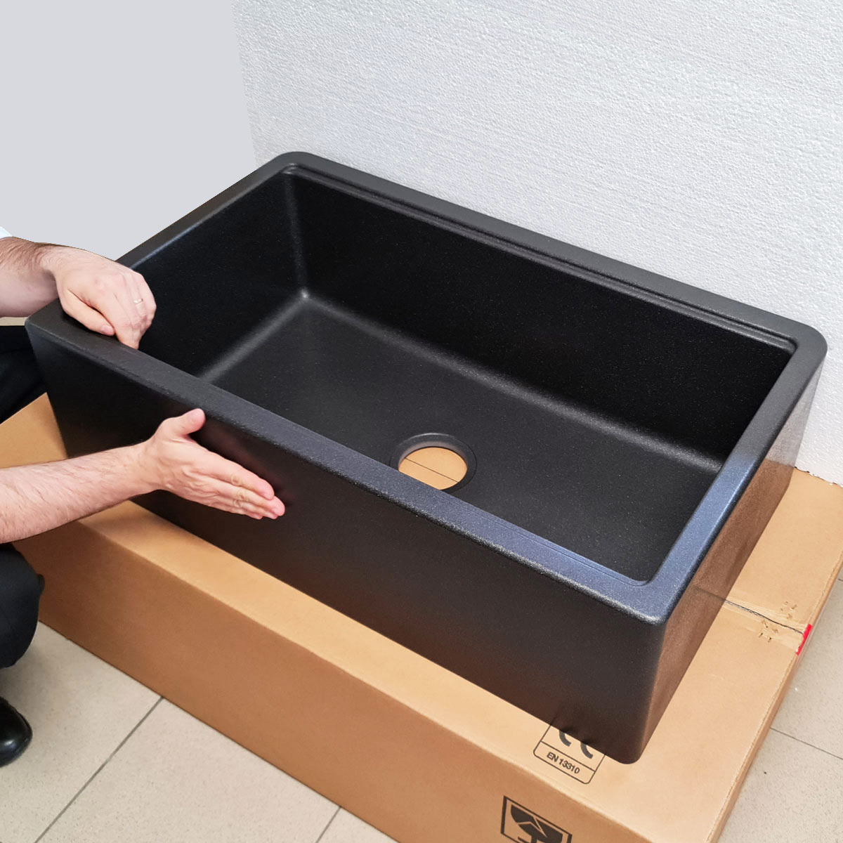 Chiuveta-bucatarie-Granit-CookingAid-Farm-House-Lux-neagra-cu-particule-titanium-16