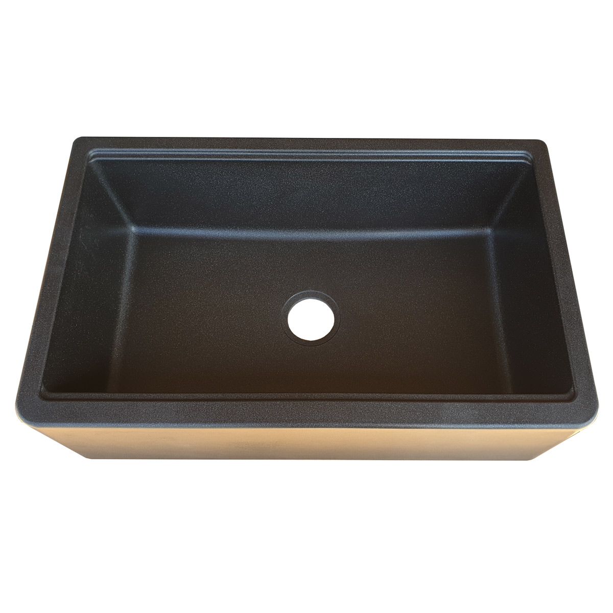 Chiuveta-bucatarie-Granit-CookingAid-Farm-House-Lux-neagra-cu-particule-titanium