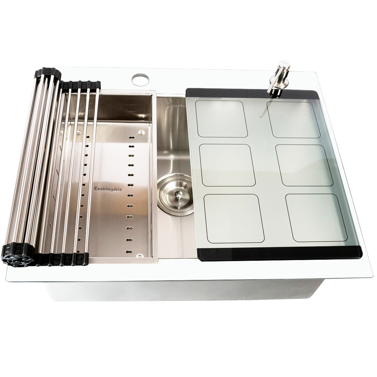 Chiuveta-Bucatarie-CookingAid-Tempered-Glass-White-1