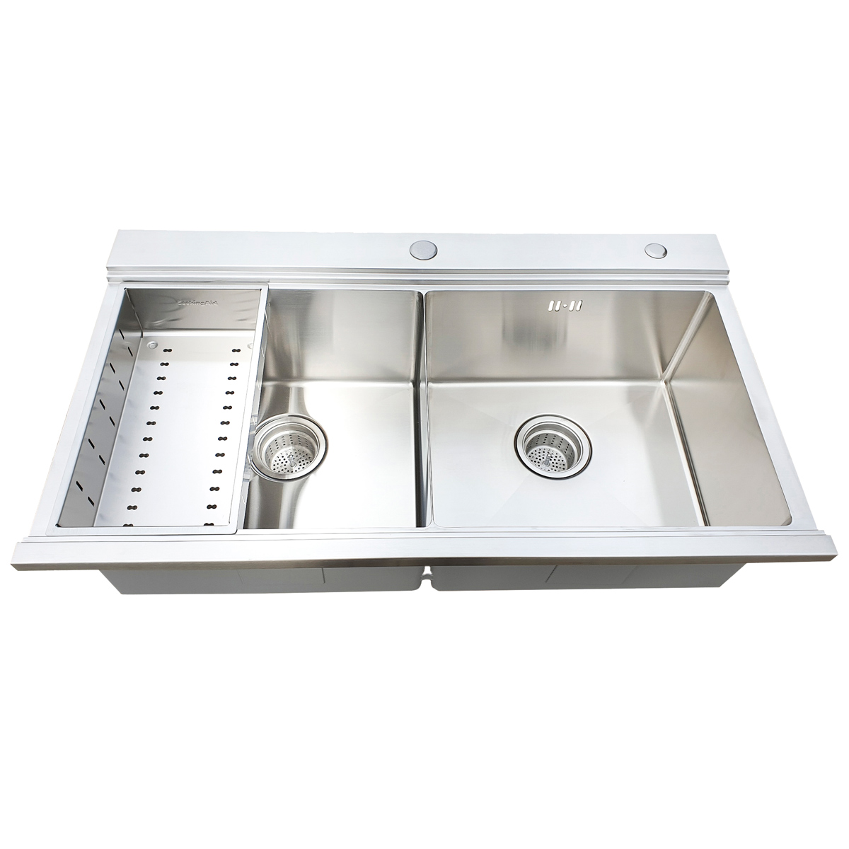 Chiuveta-bucatarie-inox-CookingAid-Kinga-Steel-cu-tocatoare-sticla-neagra-13