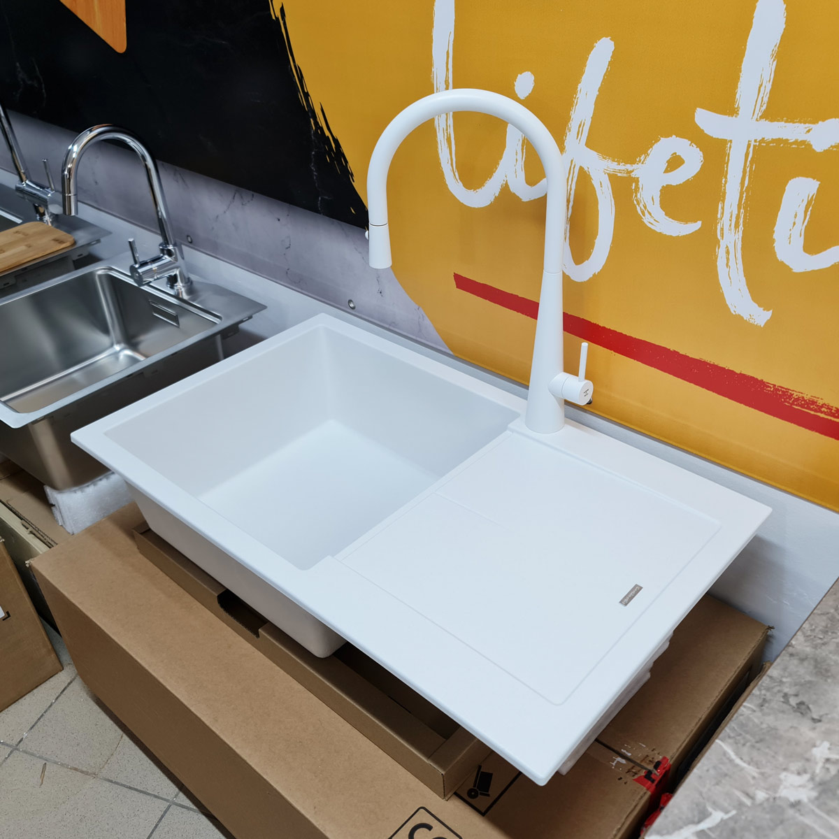 Chiuveta-Bucatarie-granit-CookingAid-Infiniti-NF8610-Polar-White-Alba-11