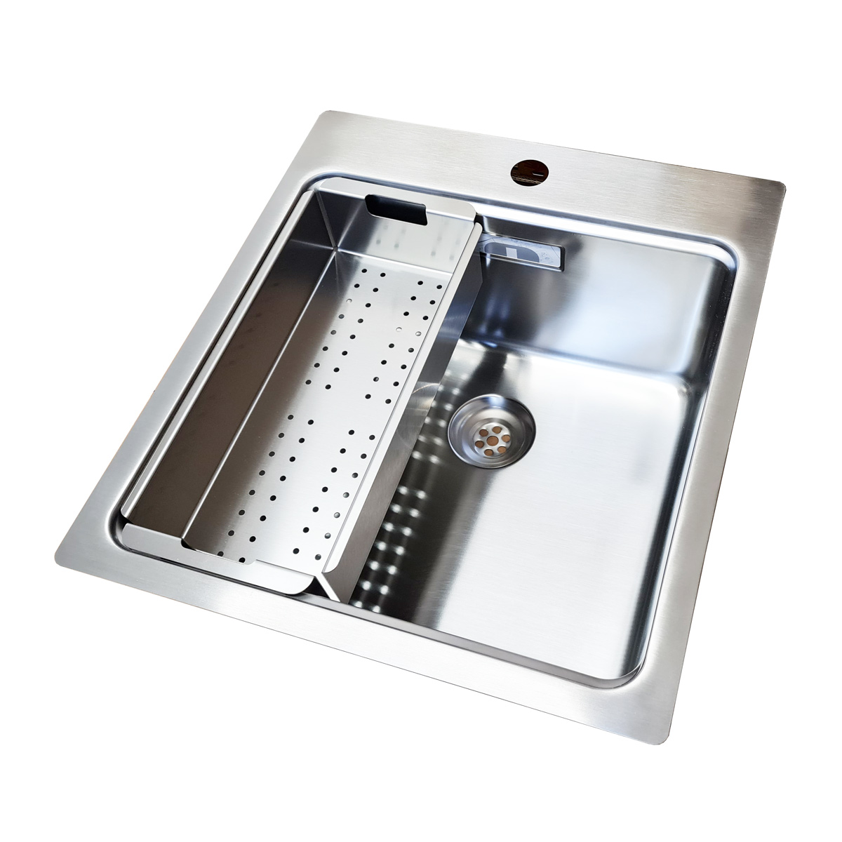 CHIUVETA-BUCATARIE-INOX-COOKINGAID-UNA-46-cu-tavita-scurgere-2