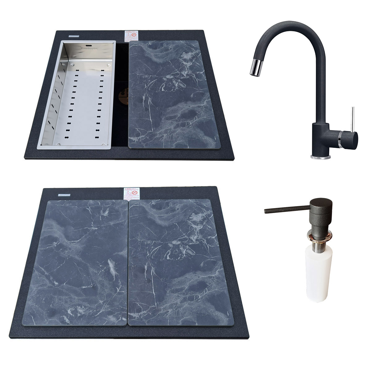 Chiuveta-Bucatarie-granit-CookingAid-Cube-5610-neagra-montaj-pe-blat-sau-sub-blat-0
