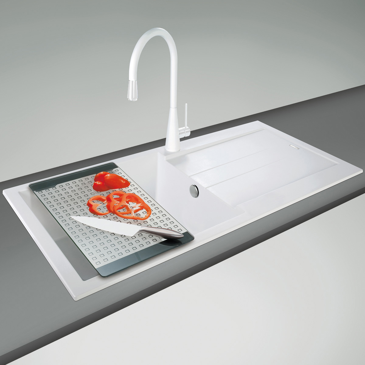 Chiuveta-bucatarie-Granit-CookingAid-Amanda-9910-Polar-White-Newmix-90