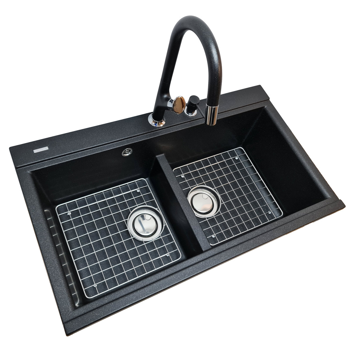Chiuveta-Bucatarie-CookingAid-Kinga-LX8620-negru-metalic-tocatoare-ABS-Ardesia-19