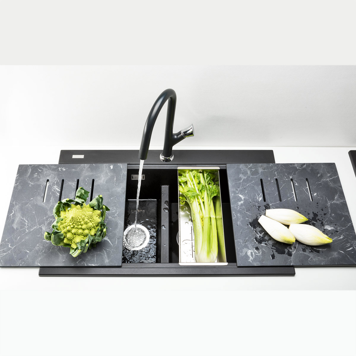 Chiuveta-Bucatarie-CookingAid-Kinga-LX8620-negru-metalic-tocatoare-ABS-Ardesia-2