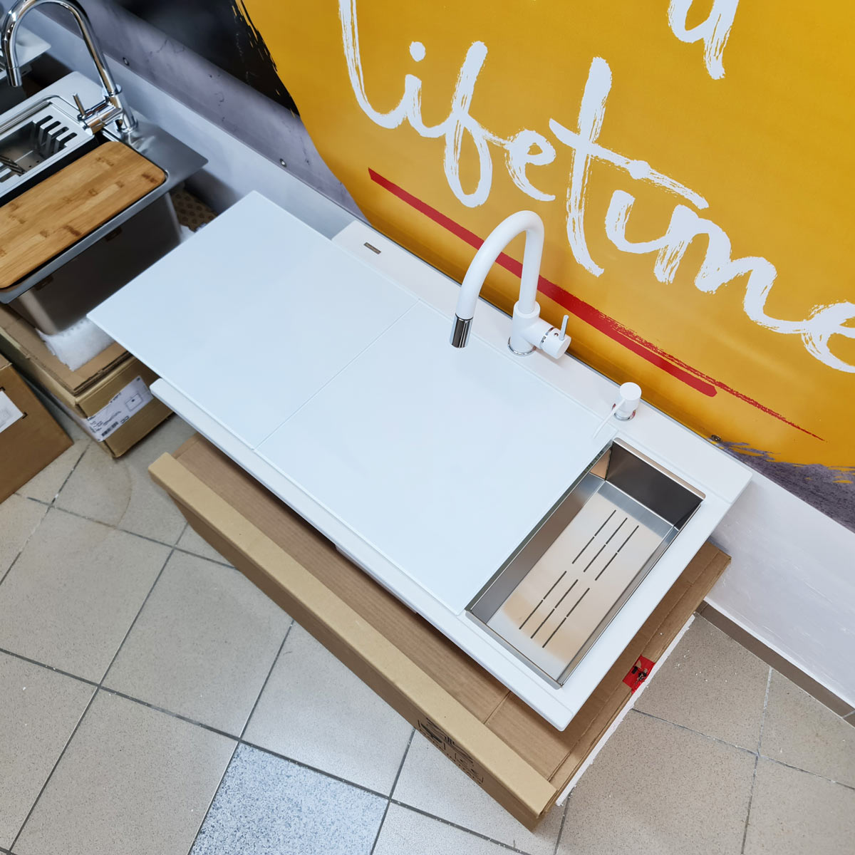 Chiuveta-Bucatarie-Granit-CookingAid-Kinga-LX8620-Polar-White-Baterie-Indiana-tavita-dozator-4
