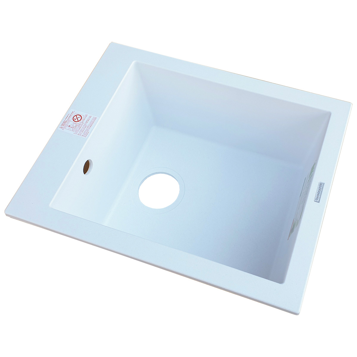 Chiuveta-bucatarie-Granit-CookingAid-Cube-4110-Alba-Polar-White