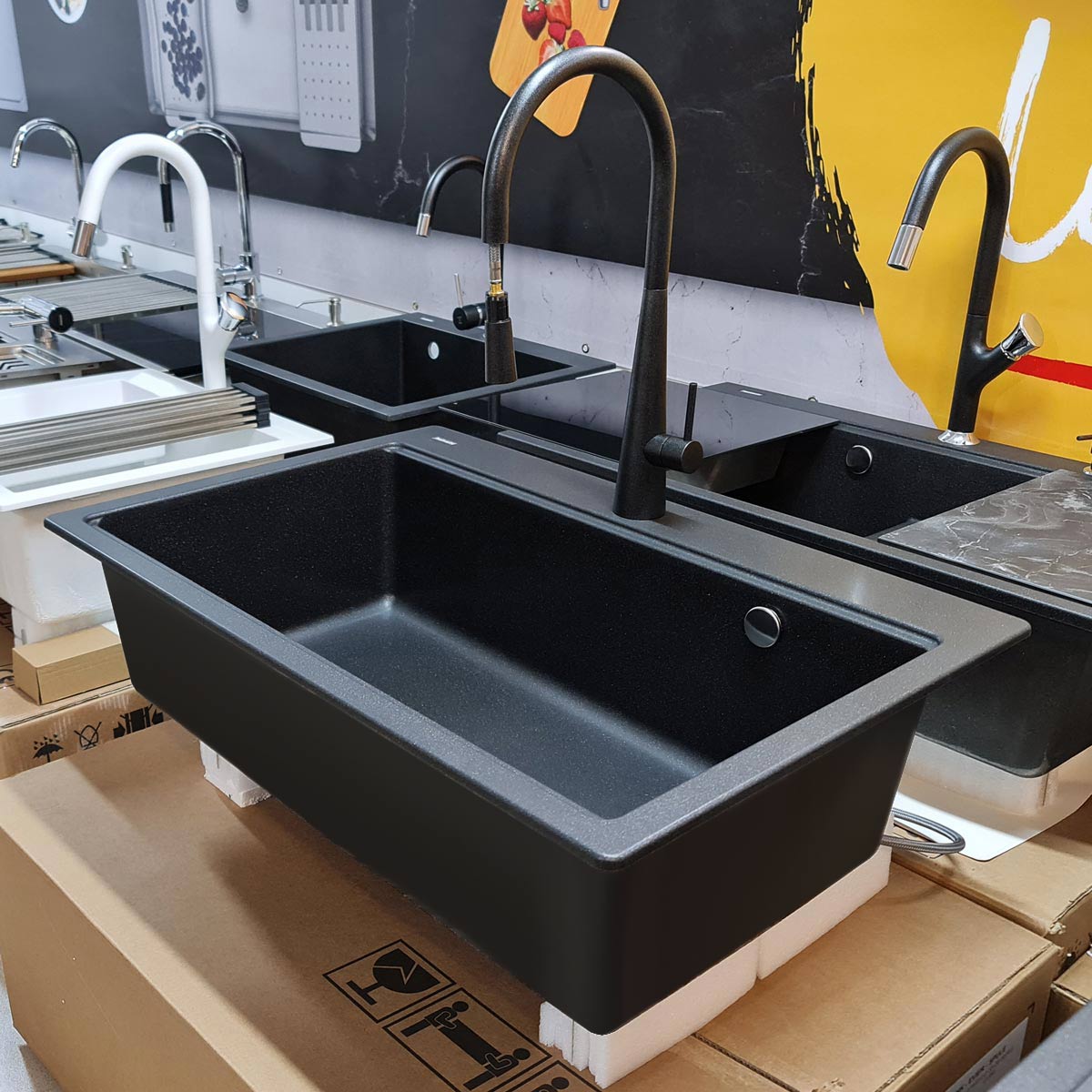 Chiuveta-Bucatarie-Granit-CookingAid-Cube-ON3322-Black-Cu-Baterie-Newmix-90-4