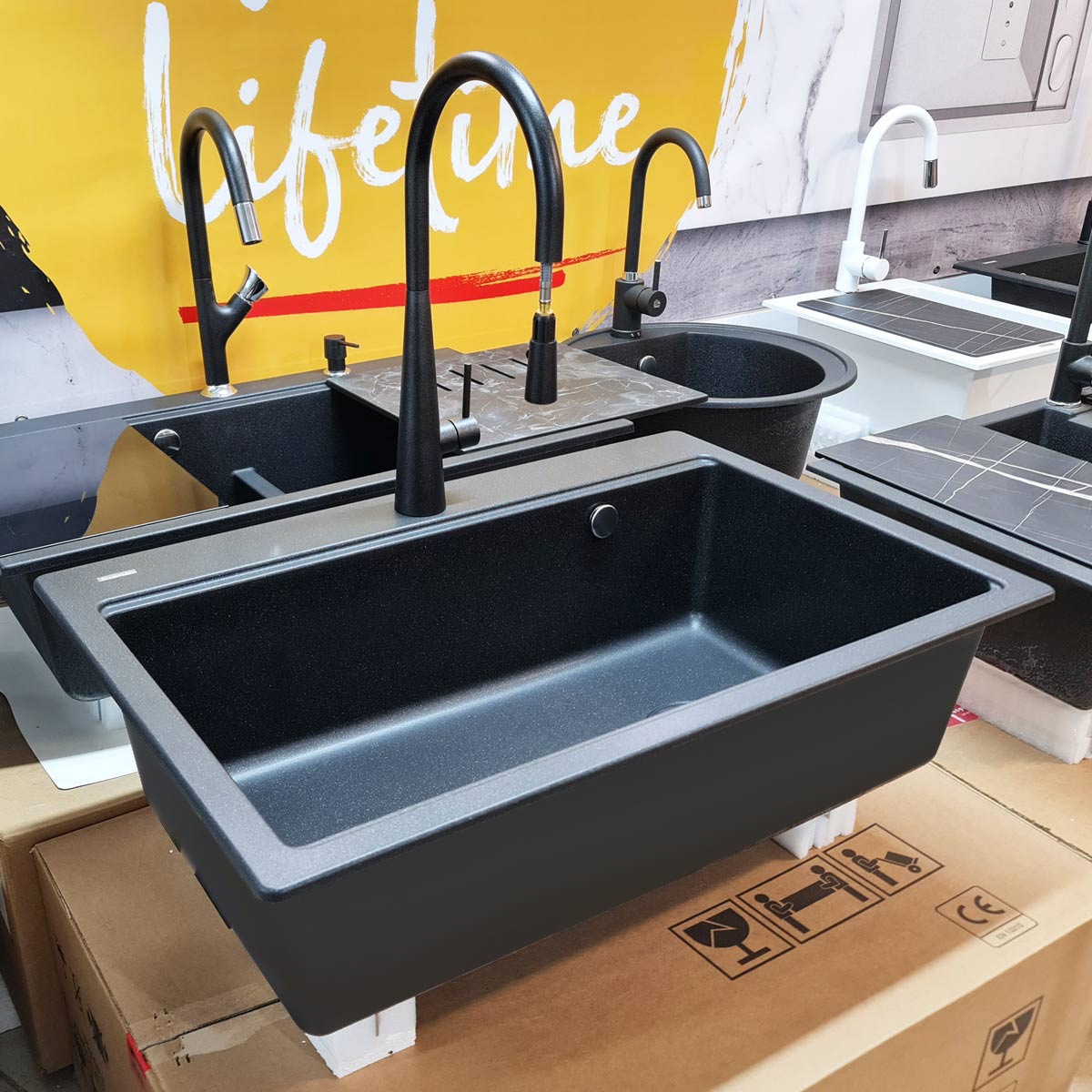 Chiuveta-Bucatarie-Granit-CookingAid-Cube-ON3322-Black-Cu-Baterie-Newmix-90-5