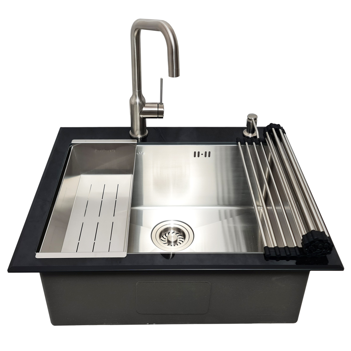 Set-chiuveta-bucatarie-inox-adanca-CookingAid-Tempered-Glass-cu-baterie-Ingrid-Steel-1
