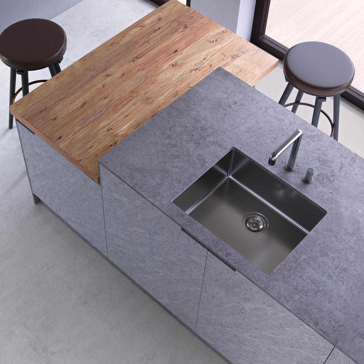 Chiuveta-bucatarie-Inox-CookingAid-Tasca-Canova-CA50-Neagra-Gun-Metal-Dark-Grey-0
