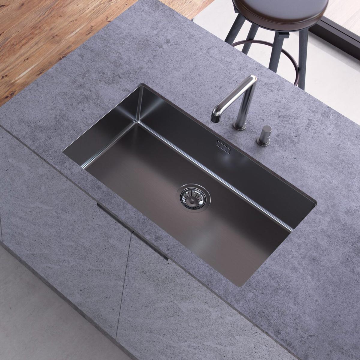Chiuveta-bucatarie-Inox-CookingAid-Tasca-Canova-CA70-Neagra-Gun-Metal-Dark-Grey-1a