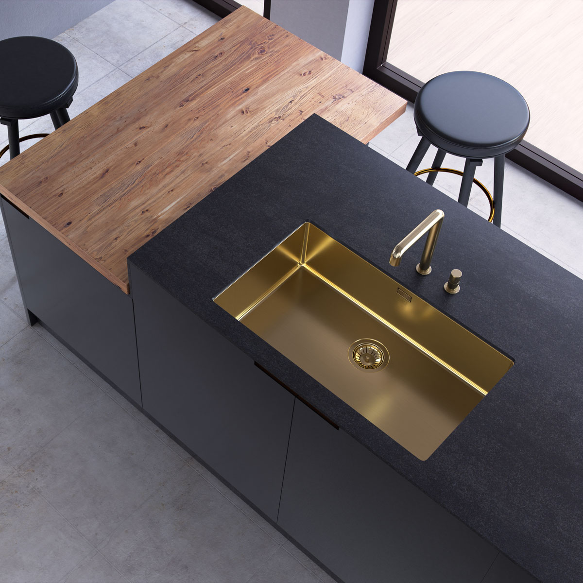 Chiuveta-bucatarie-Inox-CookingAid-Tasca-Canova-CA70-gold-golden-auriu-aurie-0