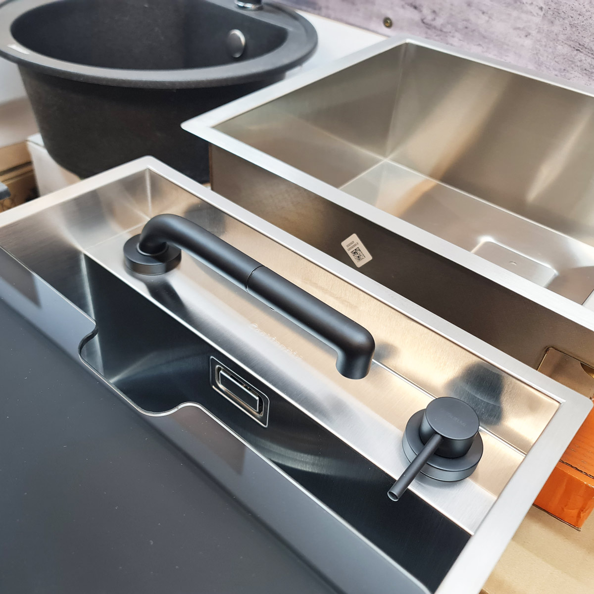 Baterie-bucatarie-telescopica-neagra-extractibila-CookingAid-Guglielmi-SP87040-matt-black-Italy-12