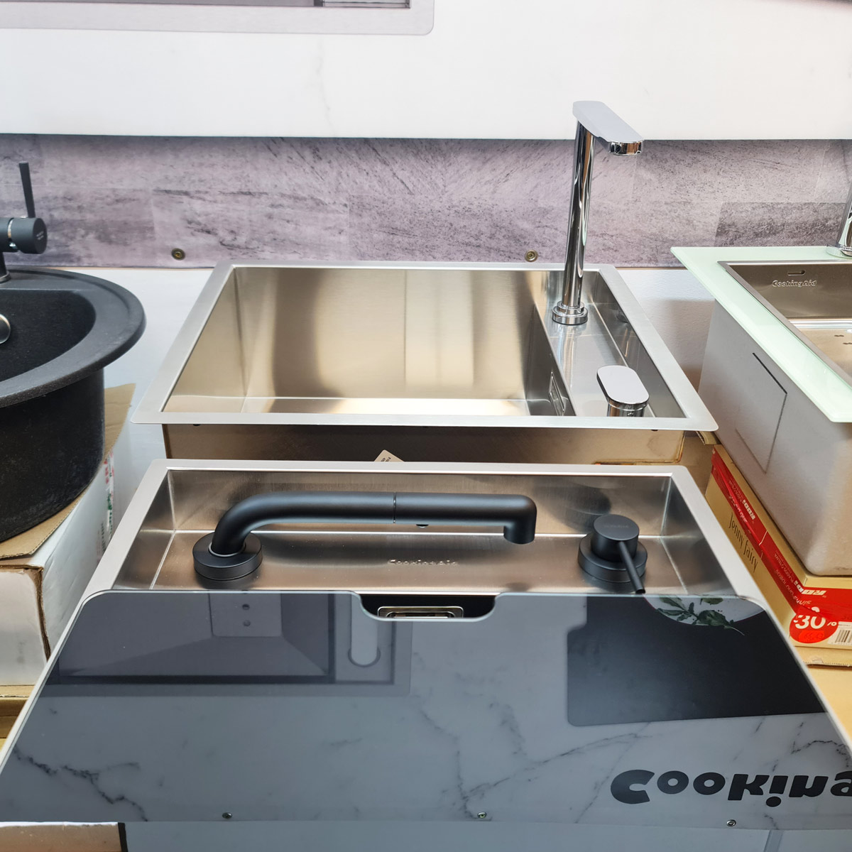 Baterie-bucatarie-telescopica-neagra-extractibila-CookingAid-Guglielmi-SP87040-matt-black-Italy-15