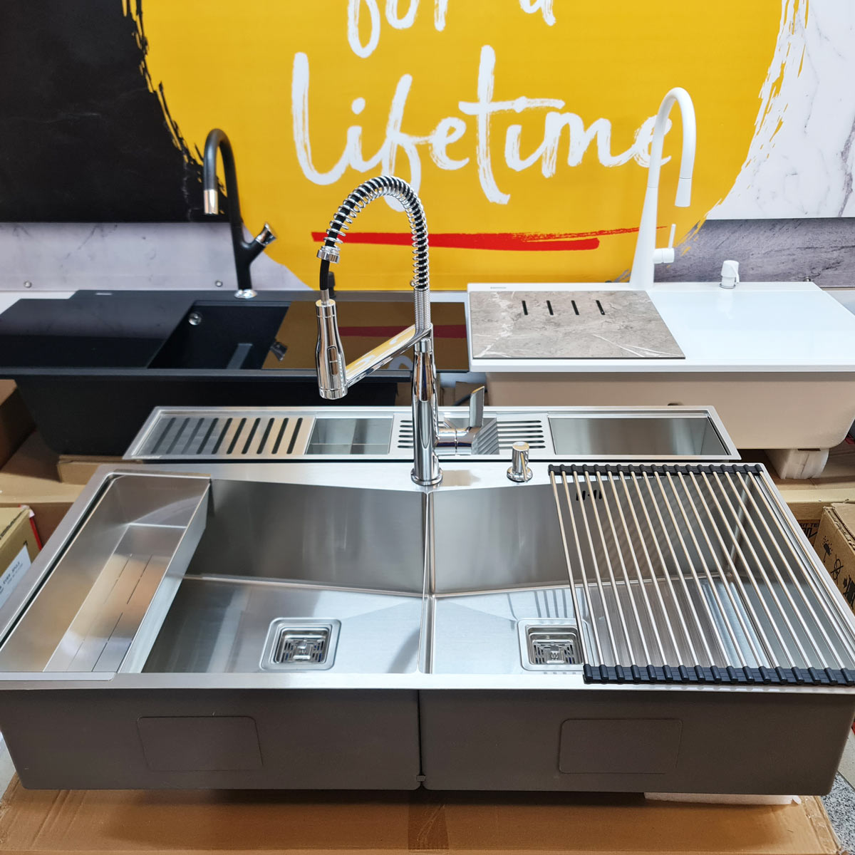 Chiuveta-ingusta-scurgere-tip-rigola-canal-jgheab-drenare-Channel-sink-108cm-cu-4-accesorii-si-baterie-Neo-Spring-chrome-1