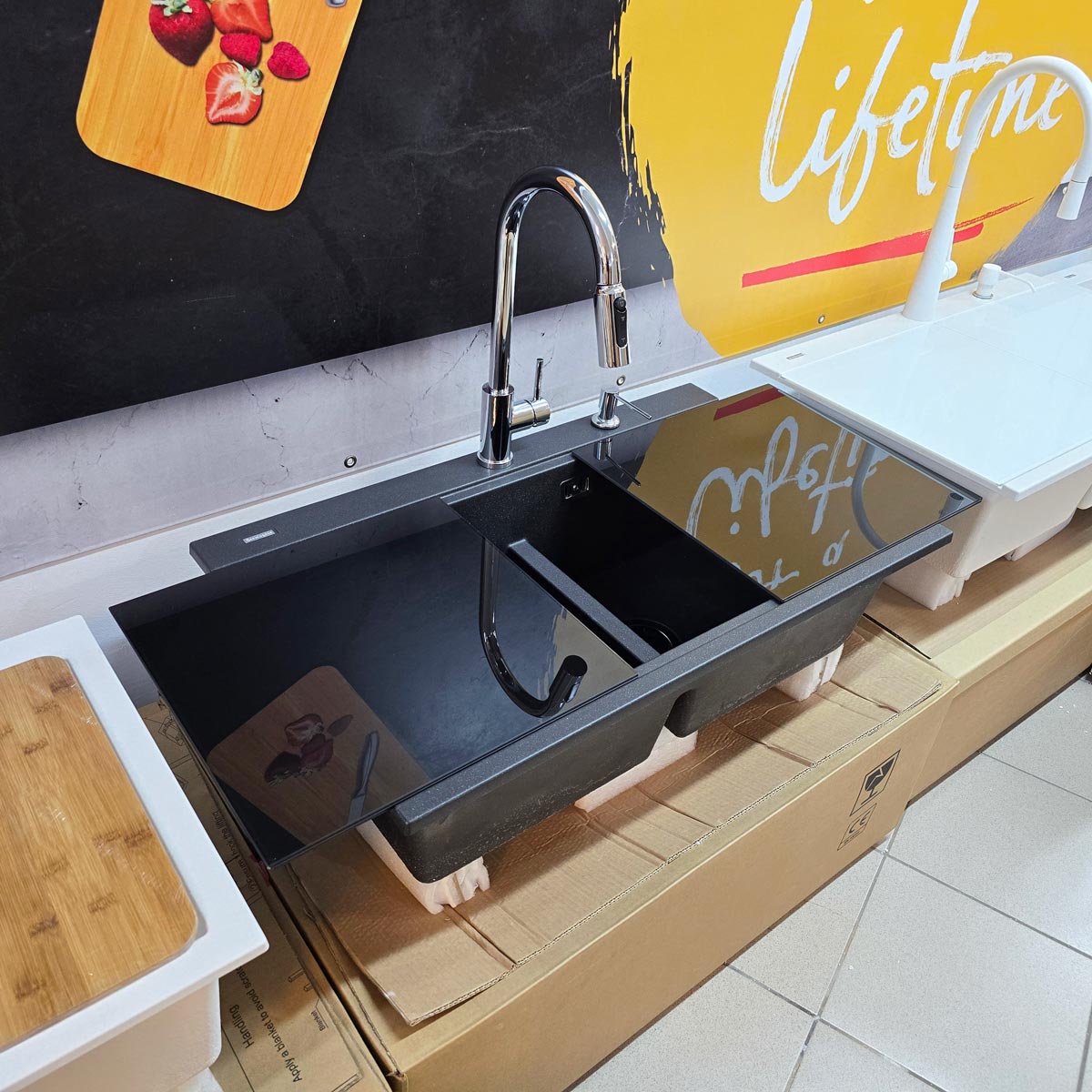 Baterie-bucatarie-neagra-cu-3-cai-filtru-apa-CookingAid-Cindy-Chromed-Cromata-9