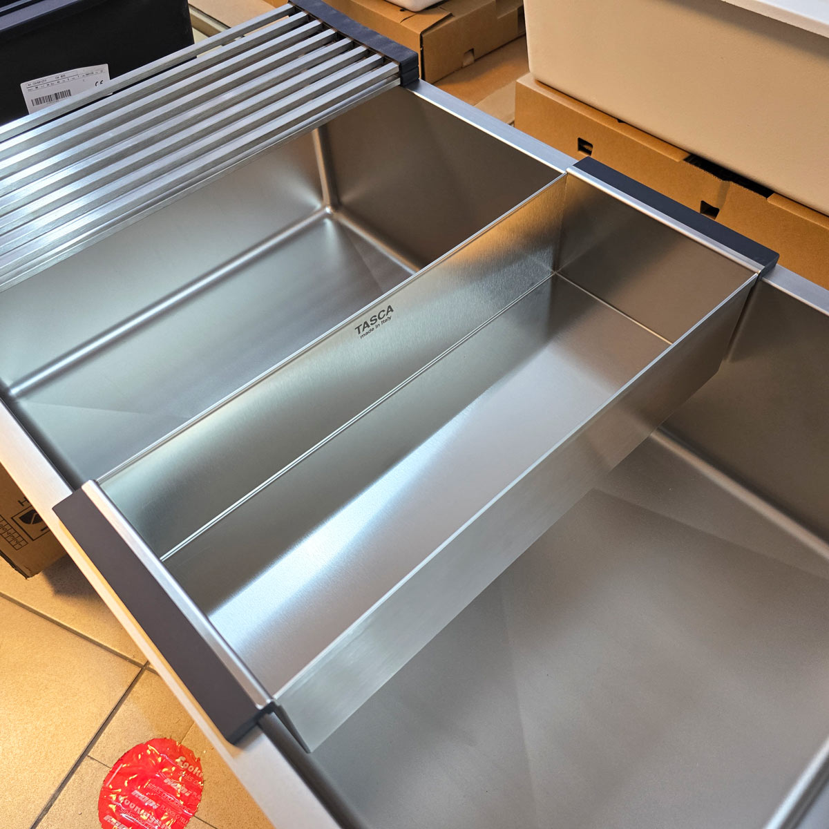 Tavita-scurgere-inox-CookingAid-Tasca-Fratelli-pentru-chiuveta-bucatarie-280XA-2