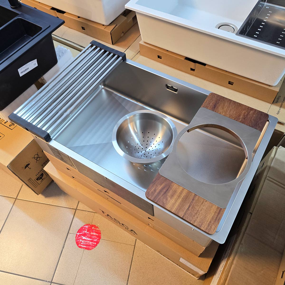 Tavita-scurgere-inox-CookingAid-Tasca-Fratelli-pentru-chiuveta-bucatarie-281RB-1