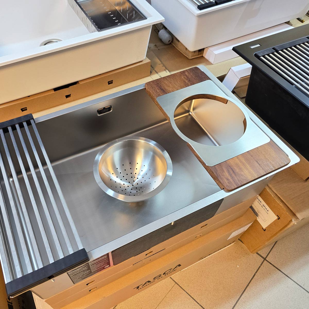 Tavita-scurgere-inox-CookingAid-Tasca-Fratelli-pentru-chiuveta-bucatarie-281RB-3